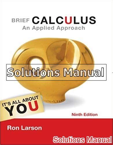 brief calculus applied approach 9th edition