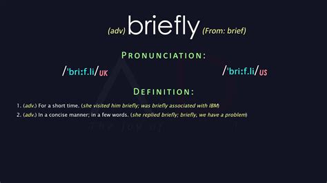 Briefly Meaning