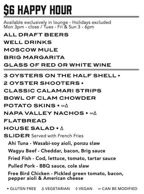 brigantine_happy_hour_menu - Coronado Times