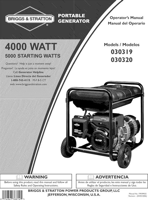Read Online Briggs And Stratton Portable Generator Manual 
