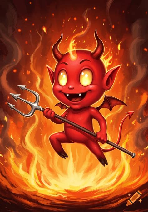 bright red devil