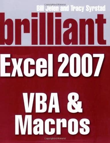 Read Brilliant Microsoft Excel 2007 Vba Macros Brilliant Excel Solutions 