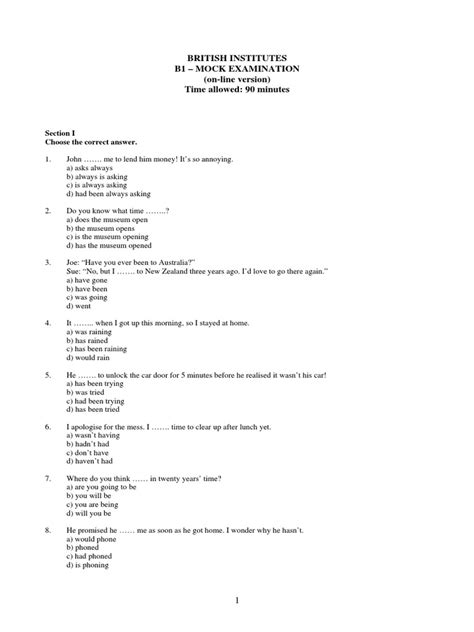 British Institutes B1
