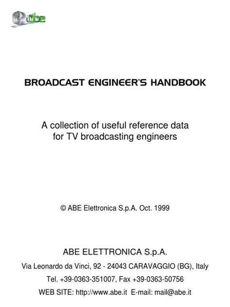 Broadcast Engineers Reference Mgtplc