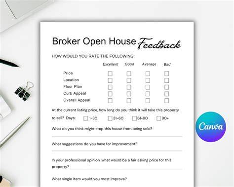 broker open house questionnaire