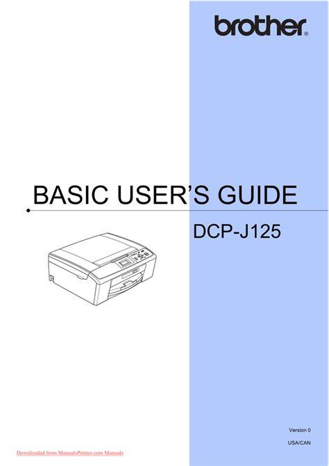 Read Brother Dcp J125 User Guide 