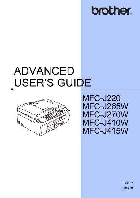 Full Download Brother Mfc J410W Network Users Guide 