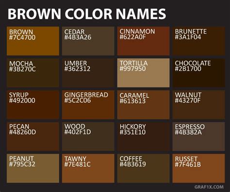 brown color names