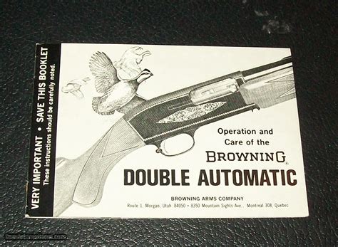 Browning Double Automatic Manual