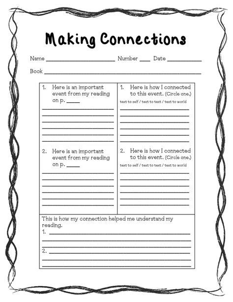 Browse Printable 4th Grade Making Connections In Reading Making Connections Worksheet 4th Grade - Making Connections Worksheet 4th Grade