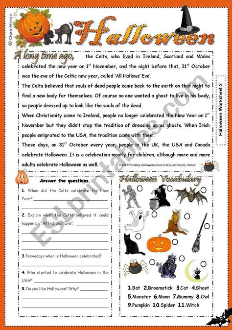 Browse Printable Noun Halloween Worksheets Education Com Halloween Nouns Worksheet - Halloween Nouns Worksheet