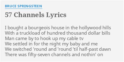 bruce springsteen biography channels lyrics