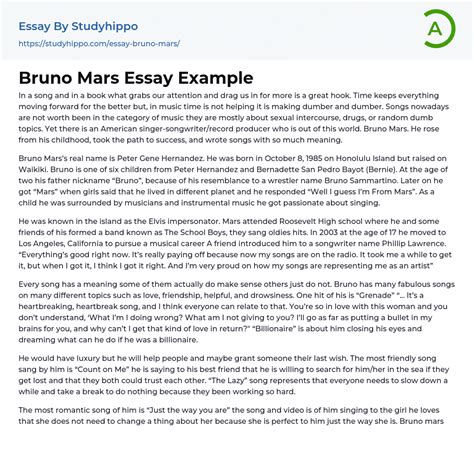 bruno mars essay Bartleby