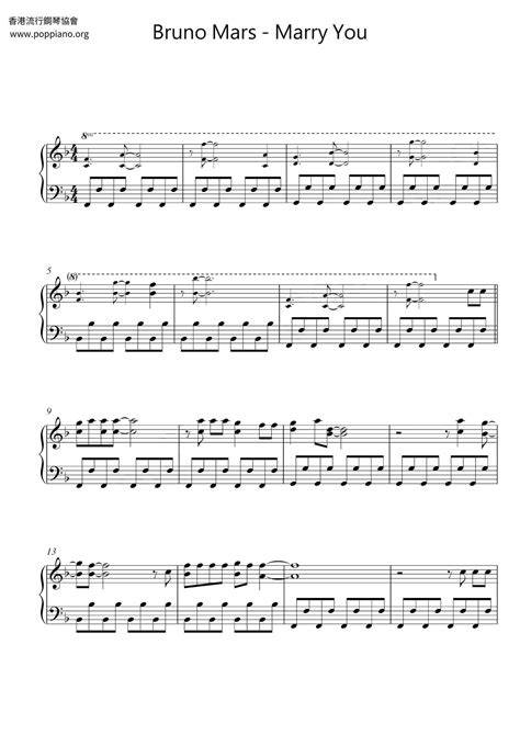 bruno mars sheet music