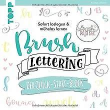 brush lettering der quick start block sofort losl
