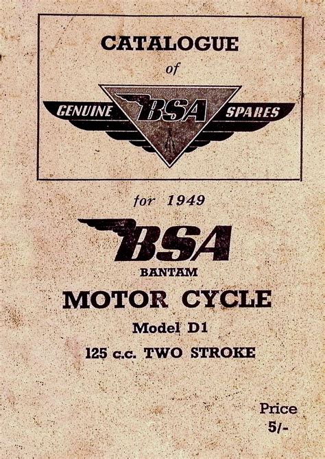 Read Bsa Bantam D1 Engine Assembly Manual File Type Pdf 