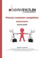 bsbcmm301b process customer complaints training gov au
