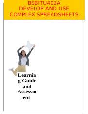Bsbitu402a Develop And Use Complex Spreadsheets