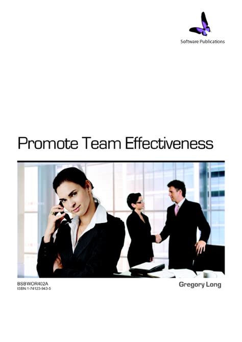 Download Bsbwor402A Promote Team Effectiveness Learner Guide 