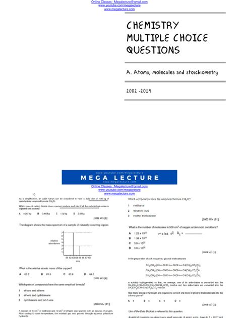Bsc Chemistry Multiple Choice Question Answer