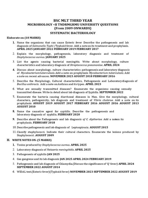 Bsc Mlt Moh Exam