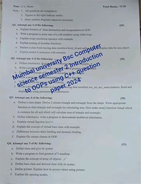 Download Bsc Computer Science Six Semester Question Papers 