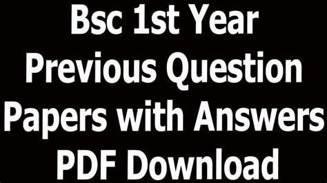Download Bsc First Year Pmcs Questions Papers 