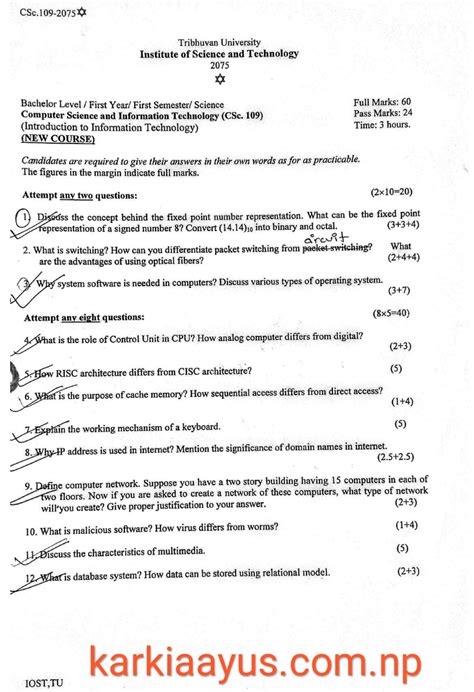 Download Bsc It Question Papers Sem 1 