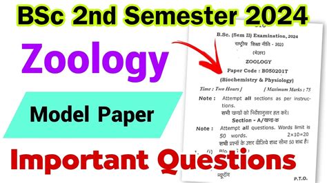 Read Online Bsc Zoology 2 Sem Question Paper 