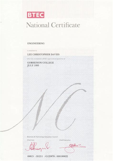 Btec National Engineering