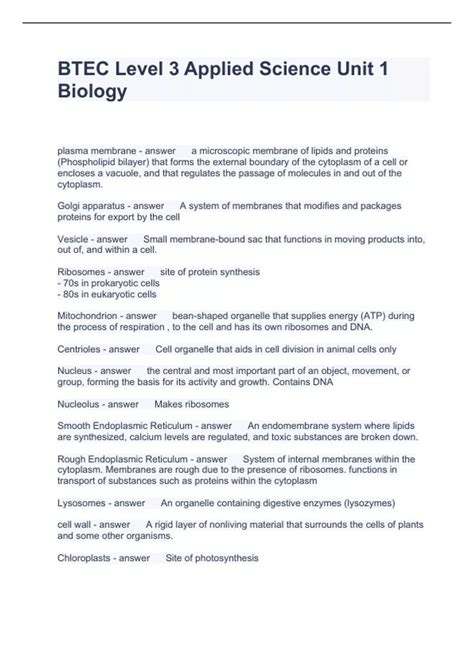 Full Download Btec Level 3 Applied Science Levels 