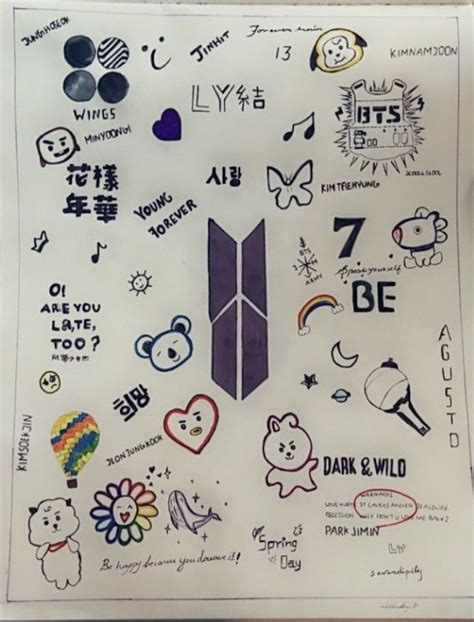 bts doodles and art - Pinterest