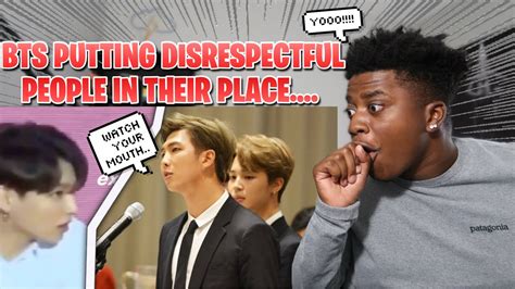 bts putting disrespectful people in their place - YouTube