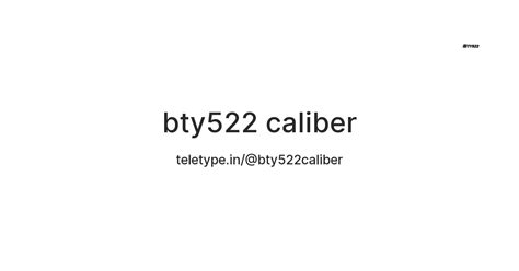 bty522caliber - Qiita