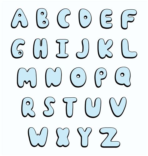 Bubble Letters Alphabet In Bubble Letters - Alphabet In Bubble Letters
