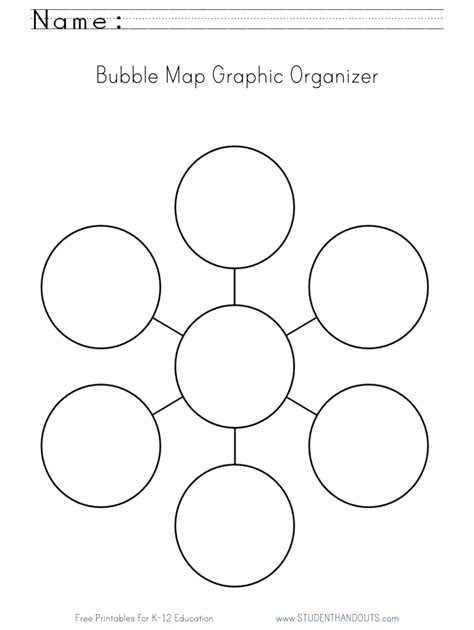 Bubble Map Template Printable   Organize Your Ideas With A Bubble Map Template - Bubble Map Template Printable