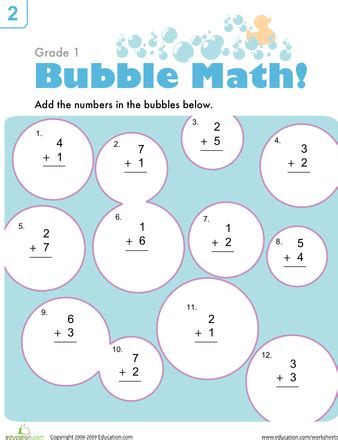 Bubble Math Worksheets 99worksheets Math Bubbles - Math Bubbles