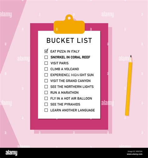 Bucket List Ideen