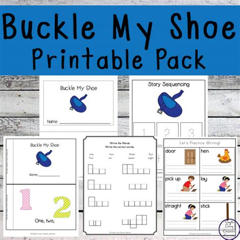 Buckle My Shoe Printable Pack Simple Living Creative One Two Buckle My Shoe Activities - One Two Buckle My Shoe Activities