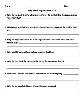 Download Bud Not Buddy Chapter Questions 5 8 
