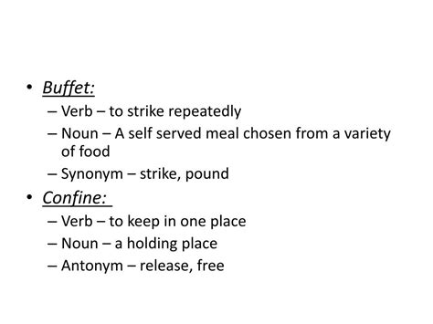 buffet verb