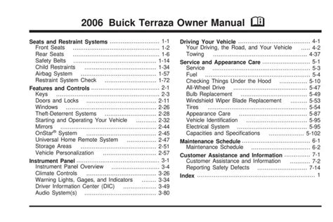 Read Buick Terraza Repair Manual Download 