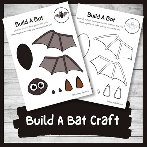 Build A Bat Craft A Simple Halloween Activity Halloween Cut And Paste Crafts - Halloween Cut And Paste Crafts