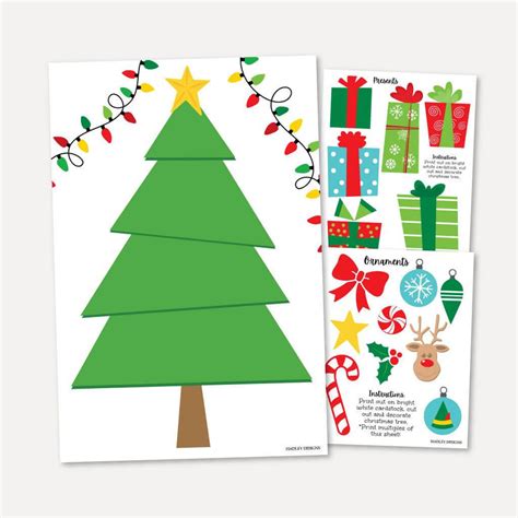 Build A Christmas Tree Printable Free Cut And Christmas Cut And Paste Craft - Christmas Cut And Paste Craft
