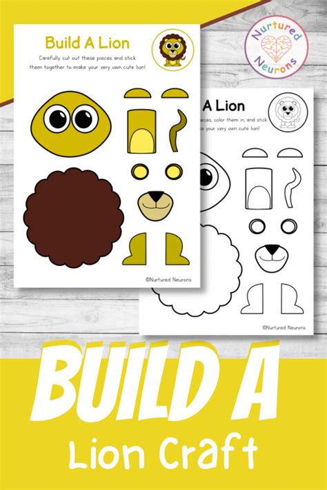 Build A Lovely Lion Cut And Paste Craft Cut And Paste Crafts - Cut And Paste Crafts