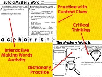 Build A Mystery Word Interactive Word Work For Word Work Second Grade - Word Work Second Grade