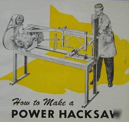build a power hacksaw from washing machine