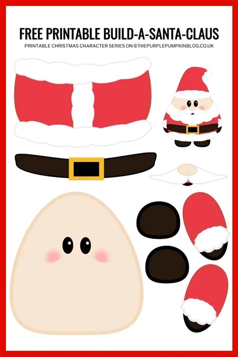 Build A Santa Printable Cut And Paste Christmas Christmas Cut And Paste Craft - Christmas Cut And Paste Craft