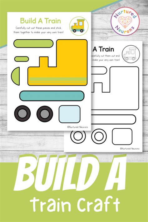 Build A Train Craft Cut And Paste Activity Train Cut Out Printable - Train Cut Out Printable
