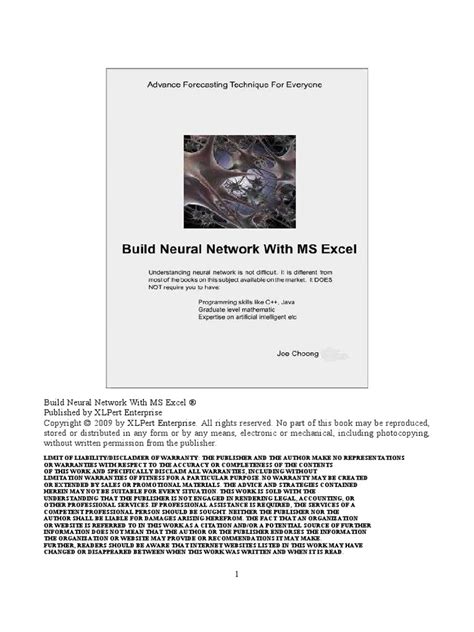 Build Neural Network With Ms Excel